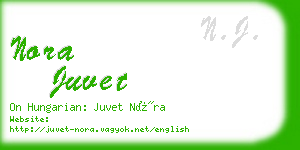nora juvet business card